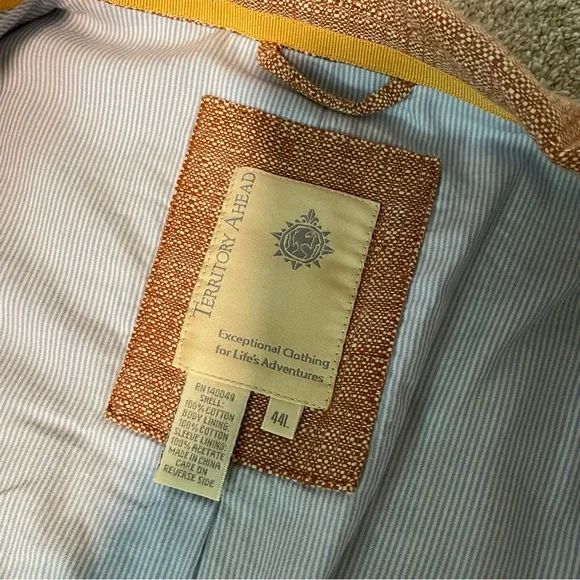 Men's Tan/Orange Blazer - Picture 3 of 3